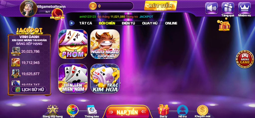 Giới thiệu thông tin tổng quan về cổng game 68 game bài