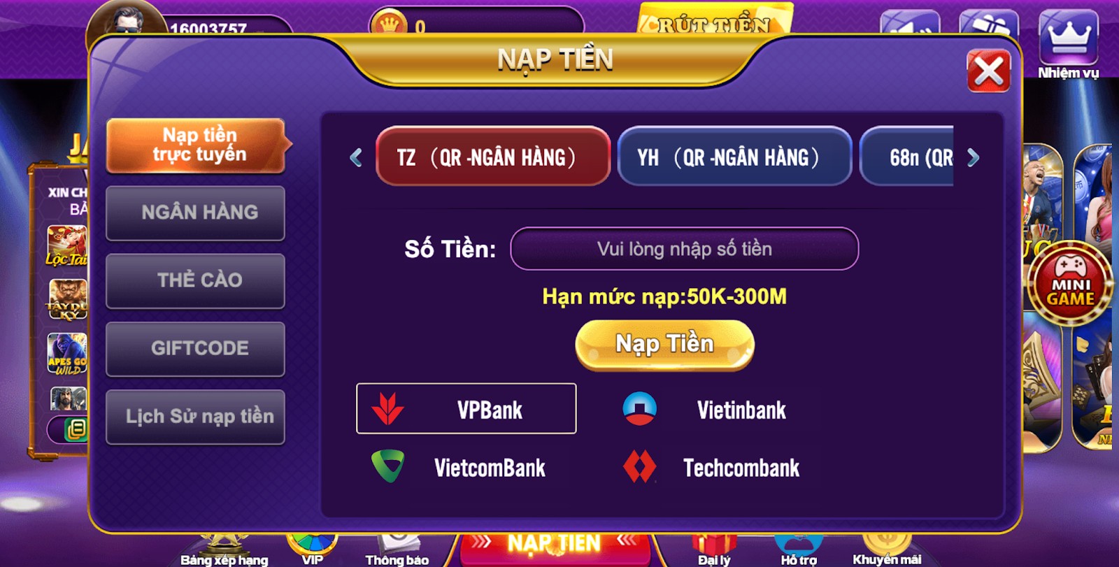 Khi đăng nhập 68 game bài anh em có thể thực hiện tương đối dễ dàng