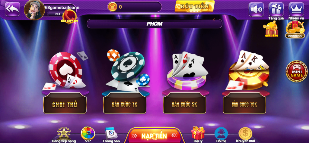 luat choi phom tai 68 game bai co ban don gian danh cho nguoi moi